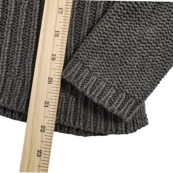 Abercrombie & Fitch Women's Cable Knit Sweater Gray - Size: Medium - Picture 7 of 8